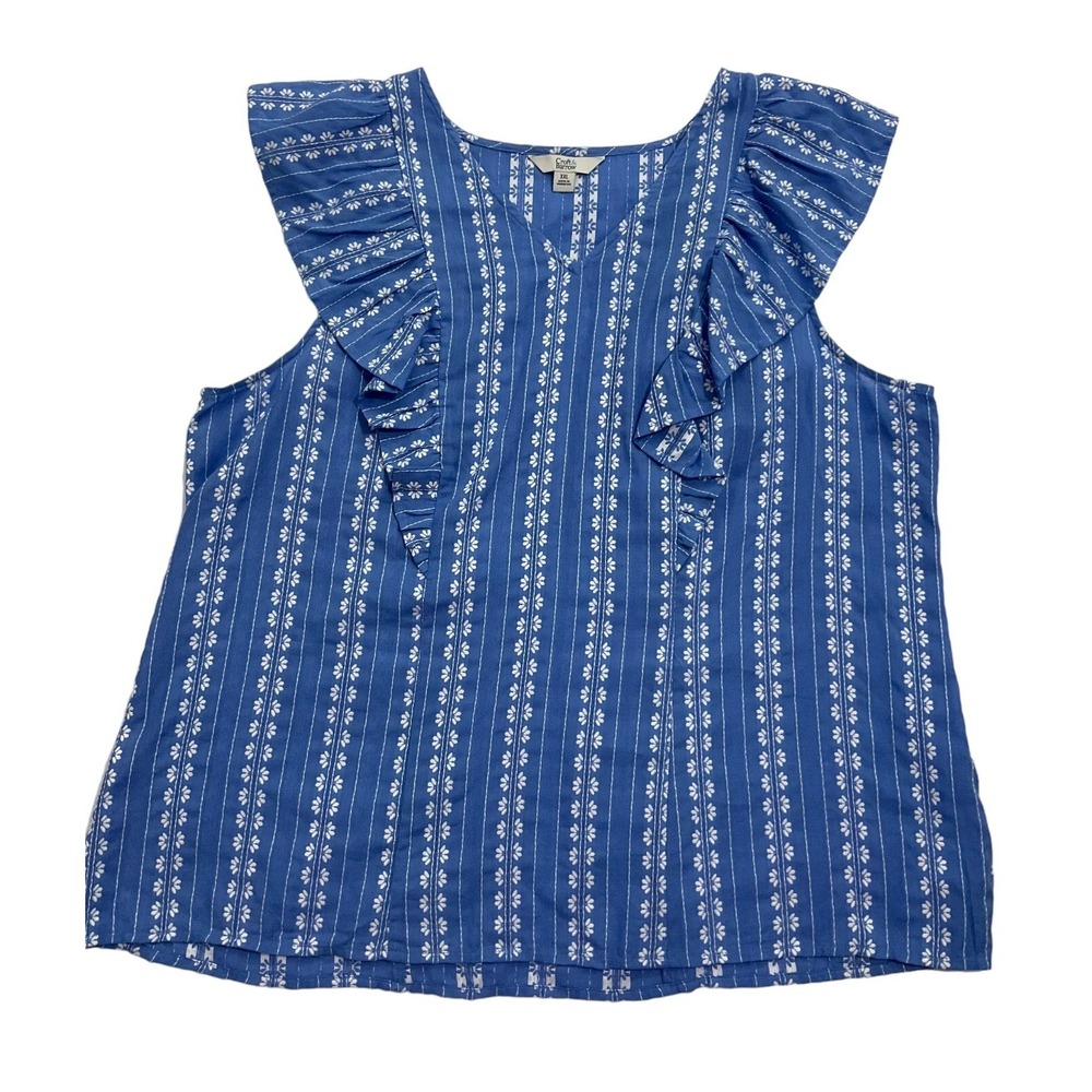 Croft & Barrow Blue Sleeveless Top (28-770)